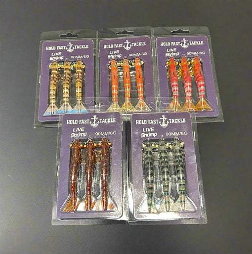 Live shrimp Lure 90mm 8g 3 Pack